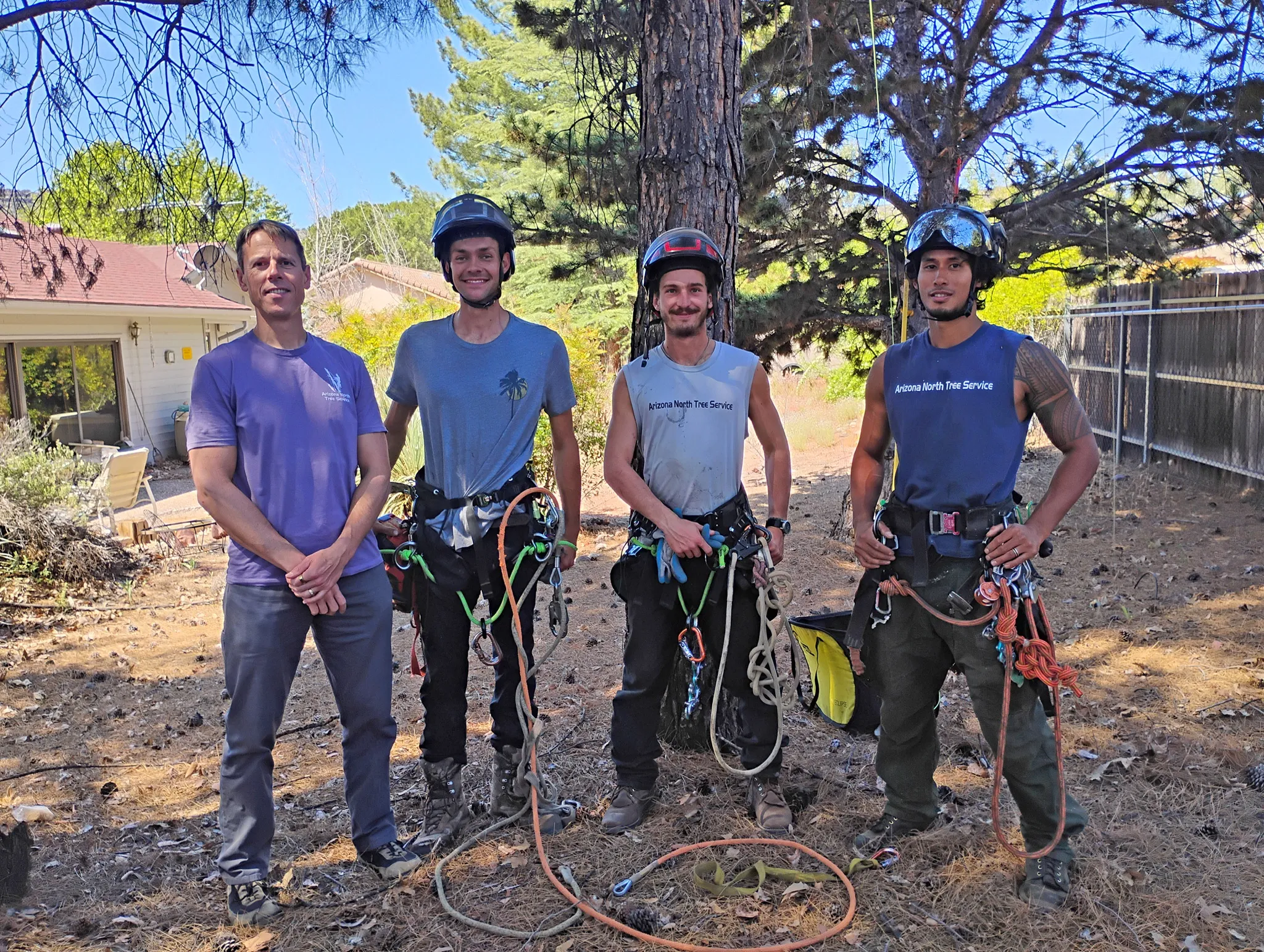 The Arizona North Tree Service crew